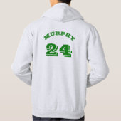 Gepersonaliseerde papa mama Ierse groene Shamrock Hoodie (Achterkant)