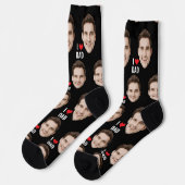 Gepersonaliseerde papa mama Sokken Custom Face Sok (Links)