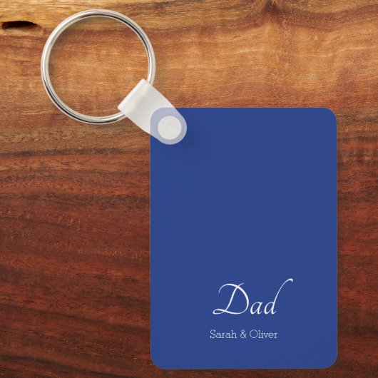 Gepersonaliseerde "papa" met witte tekst - Gift vo Sleutelhanger (Voorkant)