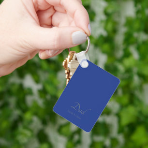Gepersonaliseerde "papa" met zilveren tekst - Cade Sleutelhanger