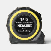 Gepersonaliseerde Papa Papa Vaderdag Gift Rolmaat (Voorkant)