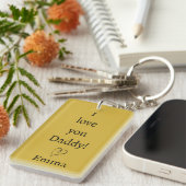 Gepersonaliseerde papa Sleutelhanger, eerste Vader Sleutelhanger (Voorkant Rechts)