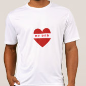 Gepersonaliseerde papa tekst in hart shirt