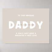 Gepersonaliseerde Papa Vet Typografie Vaderdag Poster (Voorkant)
