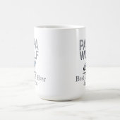 Gepersonaliseerde Papa Wolf Natuur Silhouet Koffiemok (Center)