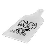 Gepersonaliseerde Papa Wolf Natuur Silhouet Snijplank (Hoek)