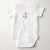 Gepersonaliseerde papa's eerste stuurman zeilboot  romper (Achterkant)
