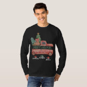 Gepersonaliseerde papa's Helpers Christmas Truck T-shirt (Voorkant volledig)