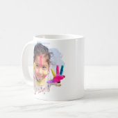 Gepersonaliseerde papa's kleine engel foto koffiemok (Voorkant links)