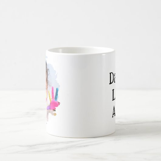 Gepersonaliseerde papa's kleine engel foto koffiemok (Center)