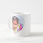 Gepersonaliseerde papa's kleine engel foto koffiemok (Voorkant links)