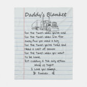 Gepersonaliseerde papa's truckdeken van Kinder vad Fleece Deken (Voorkant)
