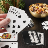 Gepersonaliseerde  papegaaizwart en wit pokerkaarten (Insitu)