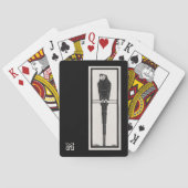 Gepersonaliseerde  papegaaizwart en wit pokerkaarten (Achterkant)