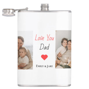 Gepersonaliseerde paperfles Vaderdag-geschenken Heupfles