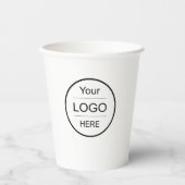 Gepersonaliseerde papieren bekers met - foto / Log (Voorkant)