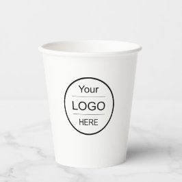 Gepersonaliseerde papieren bekers met - foto / Log