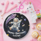 Gepersonaliseerde papieren Borden met een ruimteth Papieren Bordje (Feest)