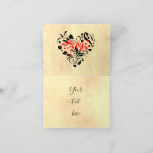 Gepersonaliseerde papieren bruiloft 1e Jubileum Kaart (Binnen)