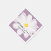 Gepersonaliseerde papieren bruiloft servetten met  (Hoek)