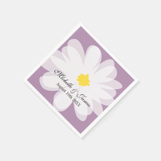 Gepersonaliseerde papieren bruiloft servetten met  (Hoek)