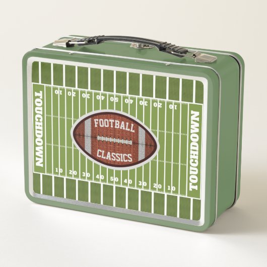 Gepersonaliseerde Papieren Football Veld Lunchbox (Achterkant)