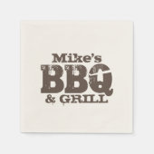 Gepersonaliseerde papieren servetten voor BBQ part (Voorkant)
