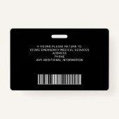 Gepersonaliseerde Paramedische EMS EMT Logo Foto I Badge (Achterkant)