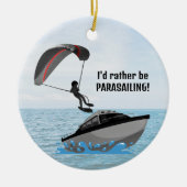 Gepersonaliseerde Parasailing Keramische Ornament (Voorkant)