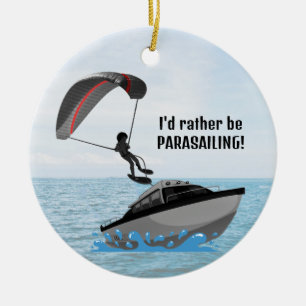 Gepersonaliseerde Parasailing Keramische Ornament