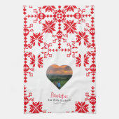 Gepersonaliseerde parasta's theedoek (Verticaal)