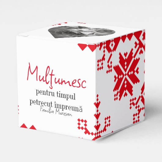 Gepersonaliseerde parastasdoos bedankdoosjes (Voorkant Zijde)