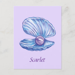 Gepersonaliseerde Parel van de Oceaan (Paarse) Briefkaart