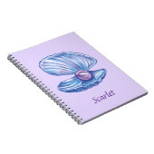Gepersonaliseerde Parel van de Oceaan (Paarse) Notitieboek (Rechterzijde)