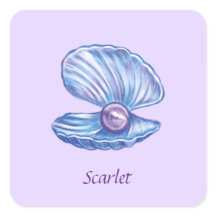 Gepersonaliseerde Parel van de Oceaan (Paarse)