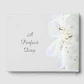 Gepersonaliseerde parels en kant bruiloft gastenboek (Achterkant)