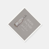 Gepersonaliseerde parels + Prosecco Vrijgezellenfe Servet (Hoek)