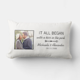 Gepersonaliseerde paren Foto Pas getrouwd Jubileum Kussen