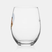 Gepersonaliseerde paren foto tekst bruiloft wijnglas zonder voet (Links)