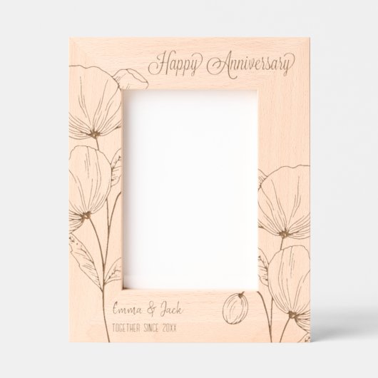 Gepersonaliseerde paren Jubileum Gegraveerde Lijstjes (Voorkant)