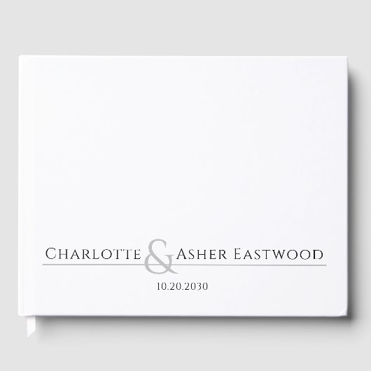 Gepersonaliseerde paren naam Monogram Gastenboek (Voorkant)
