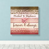 Gepersonaliseerde paren of bruiloft met liefde cit canvas afdruk (Insitu (Houten vloer))