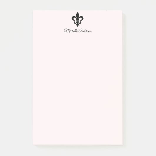 Gepersonaliseerde Parijse Franse Fleur de Lis Pari Post-it® Notes (Voorkant)