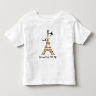 Gepersonaliseerde Parijse Reis Chic Eiffeltoren Kinder Shirts