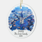 Gepersonaliseerde Paris Ornament, Frankrijk Gift Keramisch Ornament (Links)