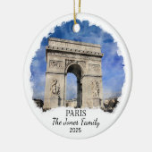 Gepersonaliseerde Paris Ornament, Frankrijk Gift Keramisch Ornament (Links)