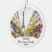 Gepersonaliseerde Paris Ornament, Frankrijk Gift Keramisch Ornament (Links)