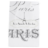 Gepersonaliseerde  Paris Thmet Wedding Party Medium Cadeauzakje (Achterkant)