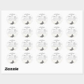 Gepersonaliseerde Paris Thmet Wedding Party Ronde Sticker (Vel)