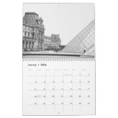 Gepersonaliseerde Paris Travel Minimalist zwart-wi Kalender (Jan 2026)